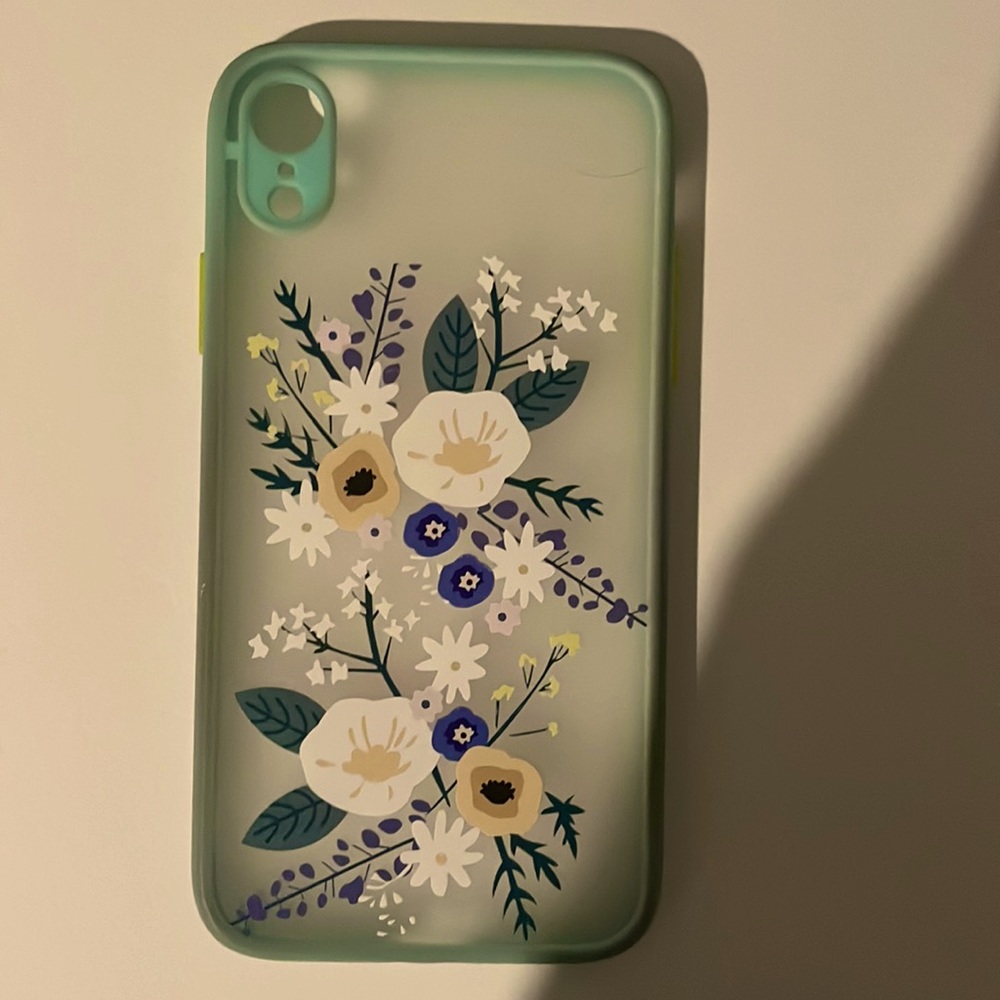 Floral foggy back iPhone XR phone case